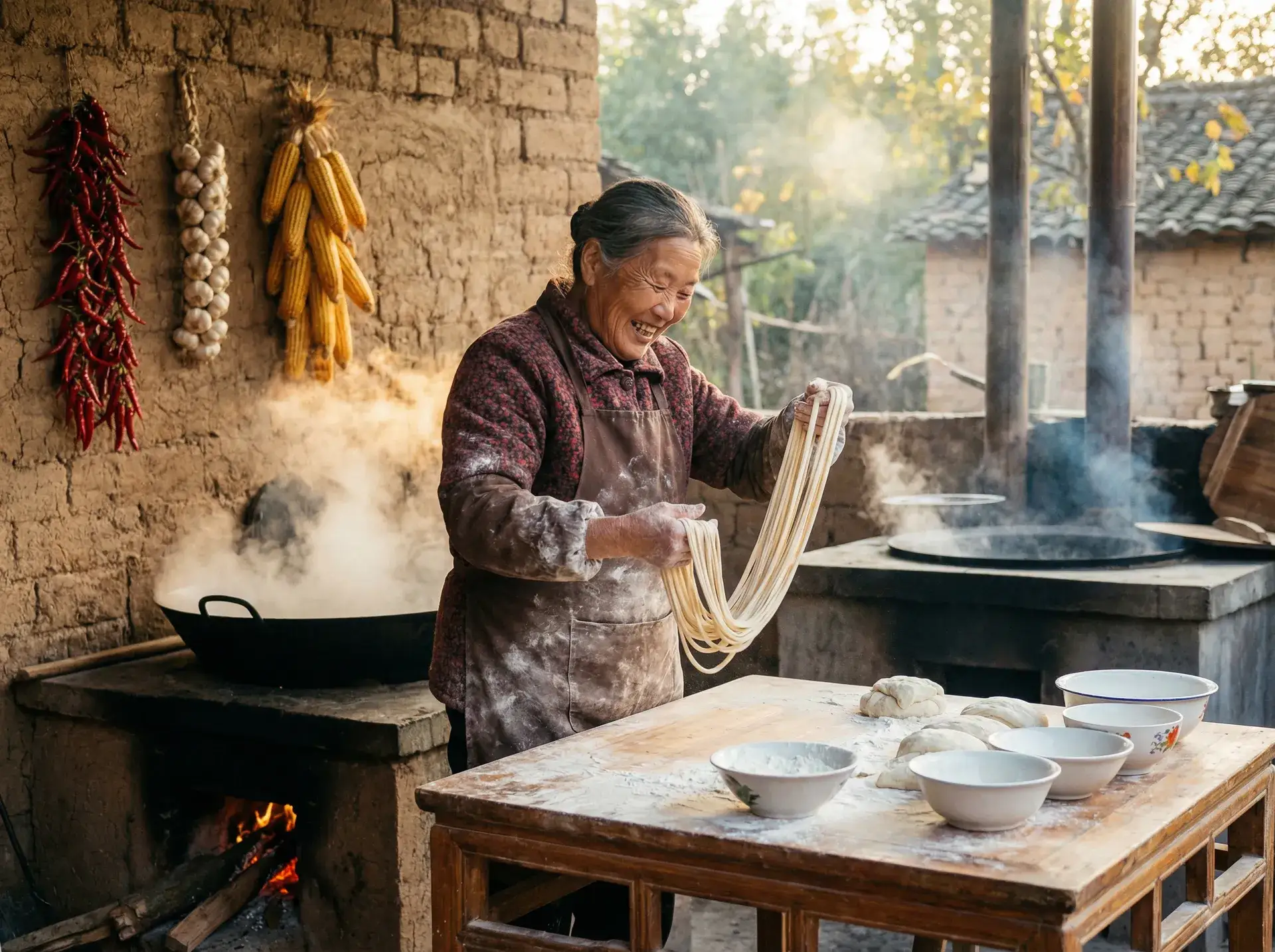 农家大嫂手擀面 - 风起洛阳全集免费 乡村美食